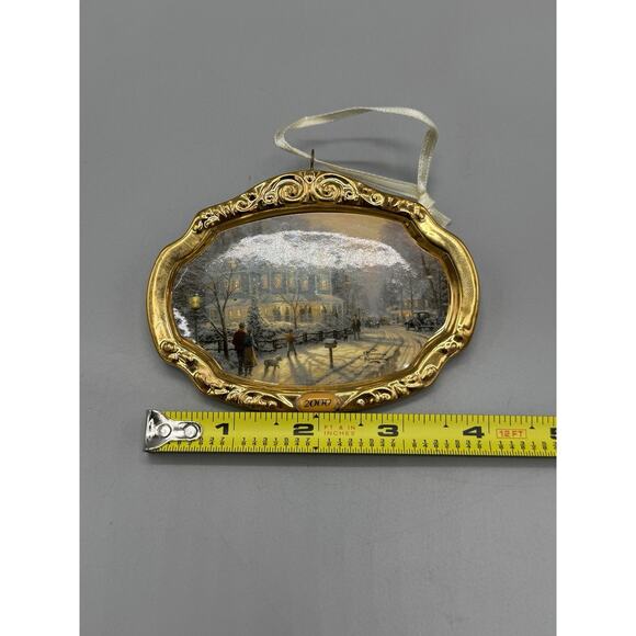 Vintage Hallmark Keepsake Ornament 2000 A Holiday Gathering Thomas Kinkade - Picture 3 of 7